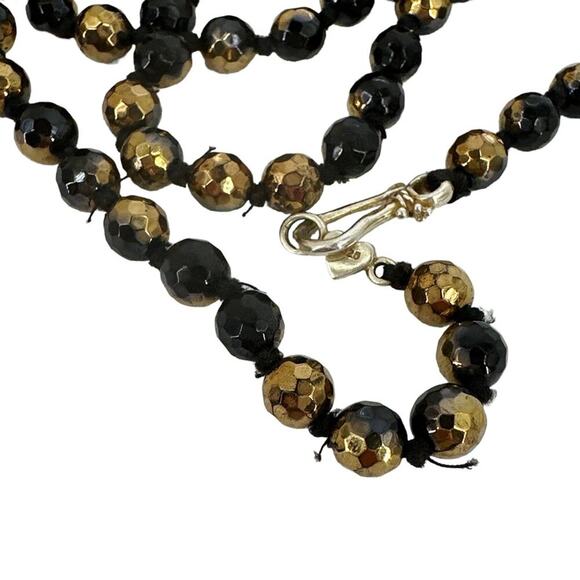 CHAN LUU Semi-Precious Necklace or Wrap Bracelet in Black & Gold - Picture 7 of 9